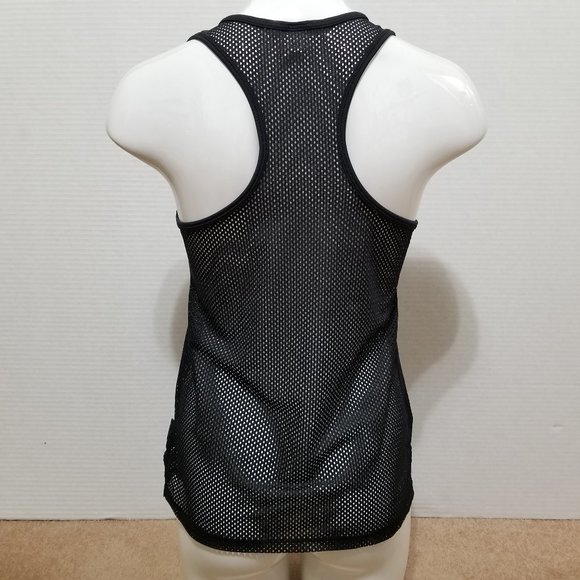 Reebok top Small Active Vibes Only unlined fishnet mesh tank graphic athetic - Picture 3 of 12